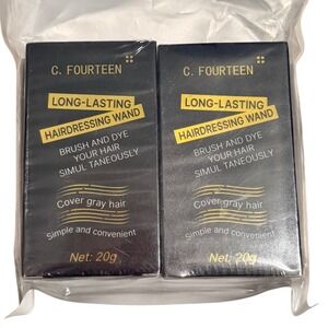 Set of 2 C. Fourteen Hairdressing Wand 02 Brownish Black Gray Hair Coverage 20g